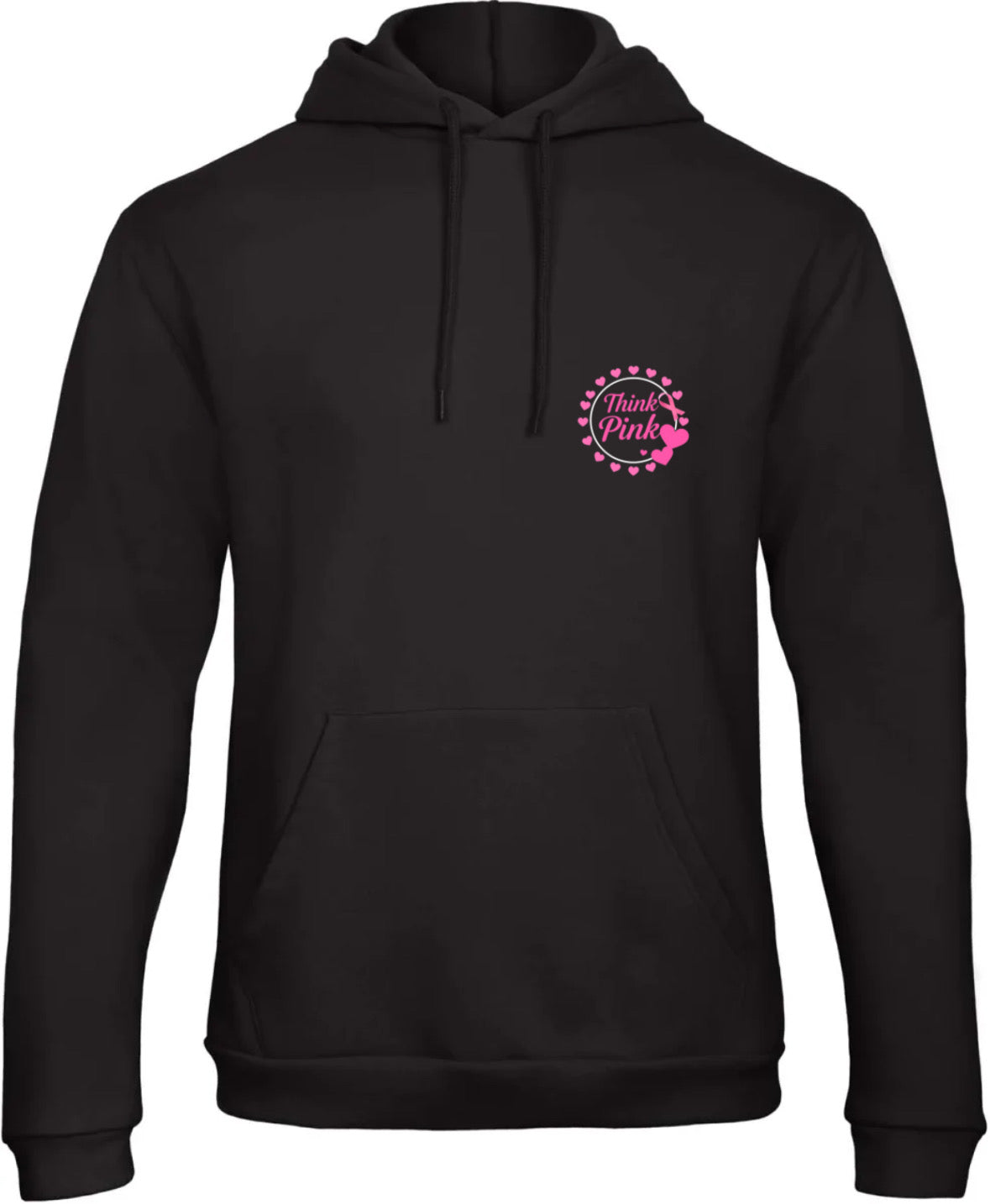 Hoodie black "think pink"