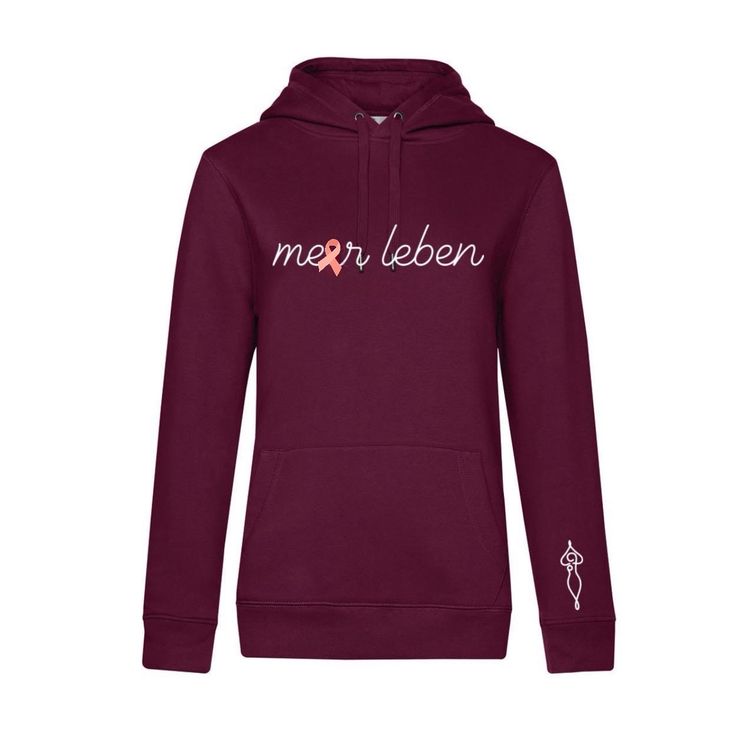 Meerleben Hoodie bordeaux "Schleife"