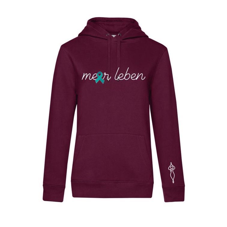 Meerleben Hoodie bordeaux "Schleife"
