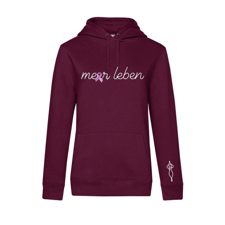 Meerleben Hoodie bordeaux "Schleife"