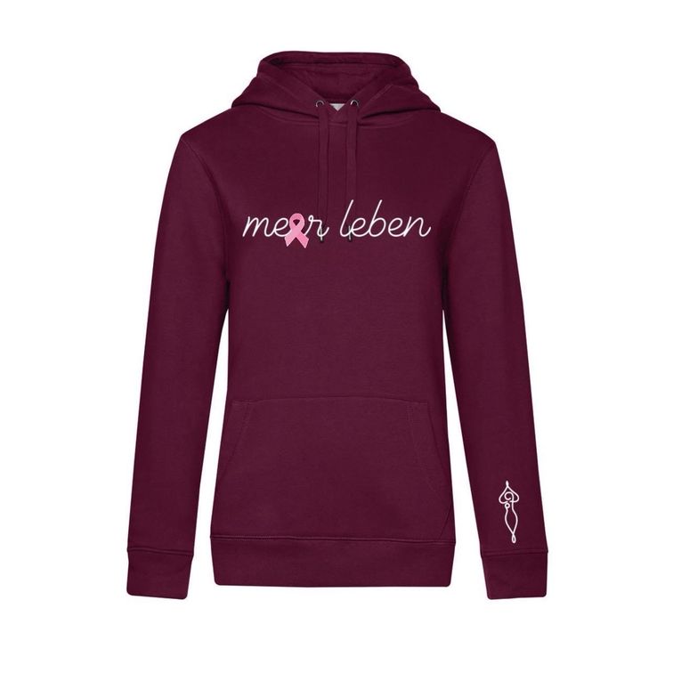 Meerleben Hoodie bordeaux "Schleife"