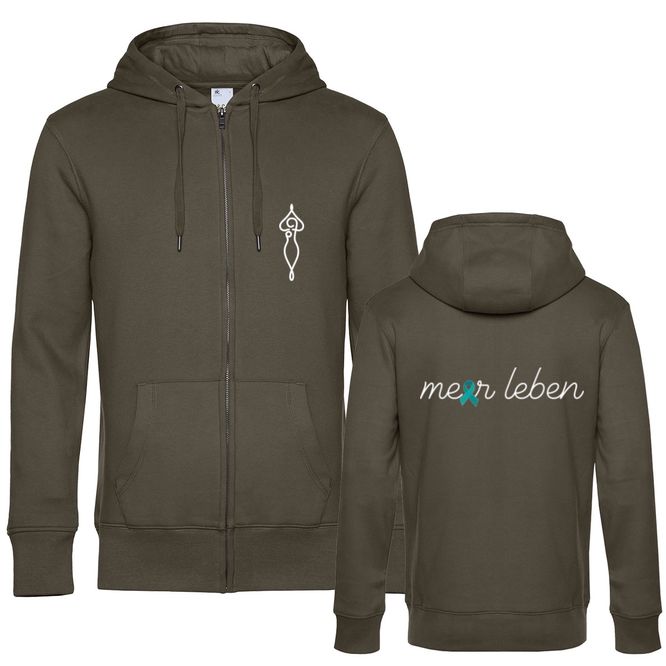 Meerleben Sweatjacke khaki "Schleife"