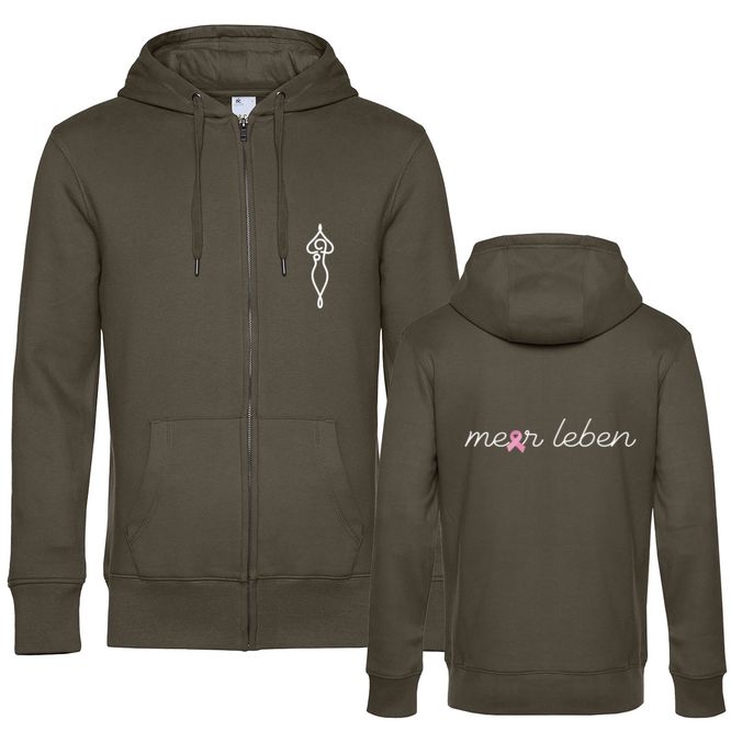Meerleben Sweatjacke khaki "Schleife"