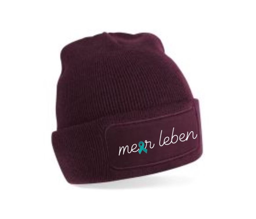Beanie bordeaux "Schleife"