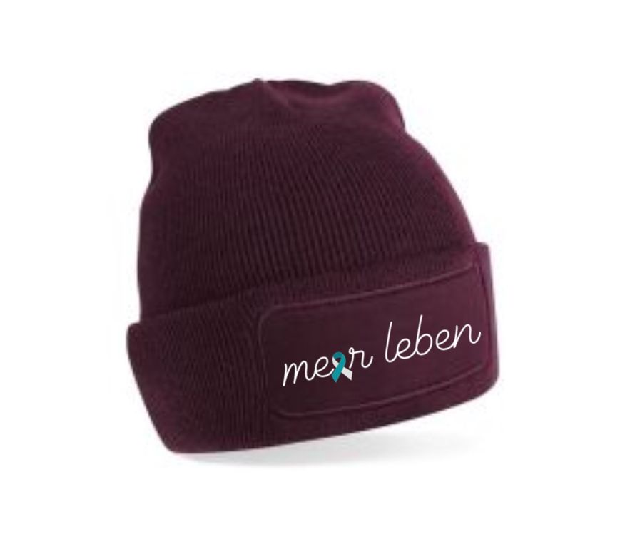 Beanie bordeaux "Schleife"