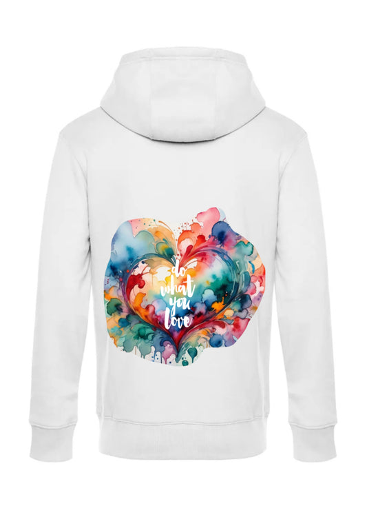 Hoodie white "do what you love"