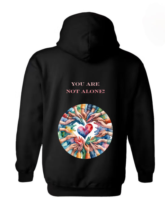 Hoodie black "your life is always worth living"