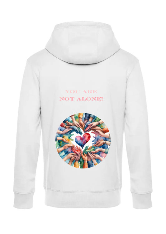 Hoodie white "your life is always worth living"