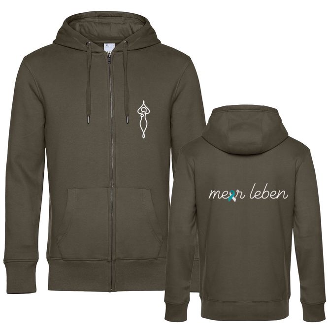 Meerleben Sweatjacke khaki "Schleife"