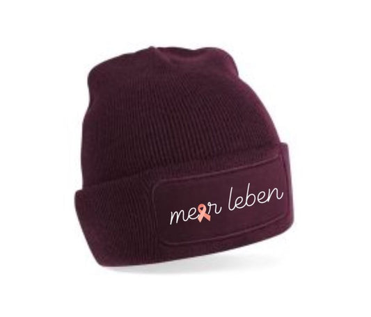 Beanie bordeaux "Schleife"